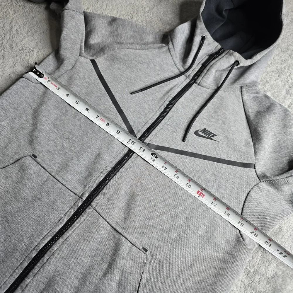 Nike Tech Fleece Windrunner Mens Medium Full Zip Hoodie Heather Gray 805144-091